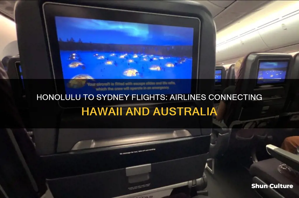 what airlines fly from honolulu to sydney australia