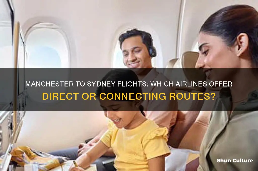 what airlines fly from manchester to sydney australia