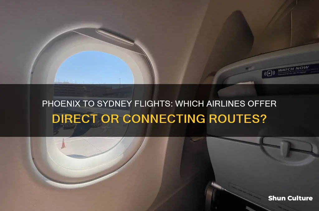 what airlines fly from phoenix to sydney australia