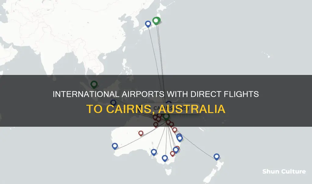 what airports fly direct to cairns australia