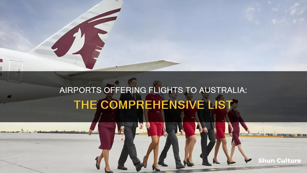 what airports fly to australia