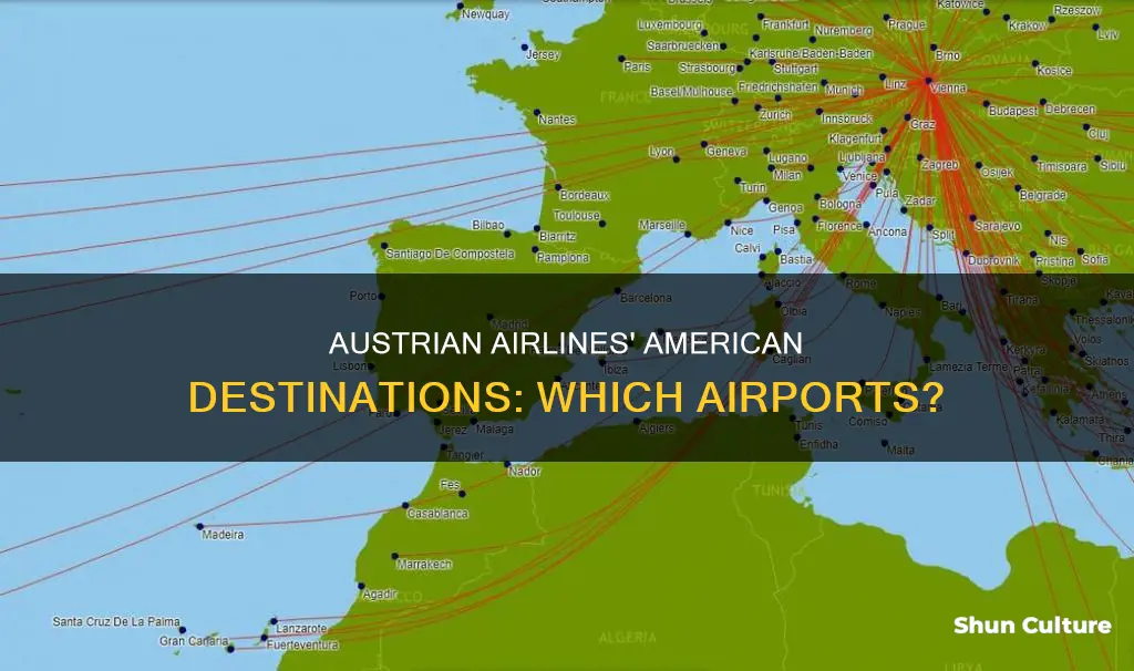 what american airports does austrian airlines fly