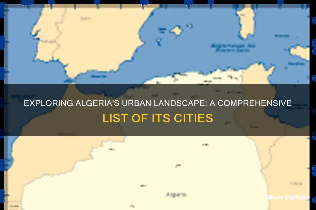 what are all of the cyties in algeria
