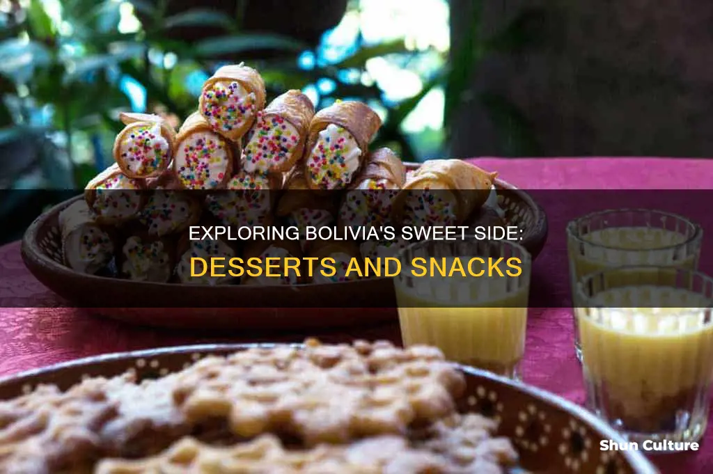 what are common desserts and snacks in bolivia