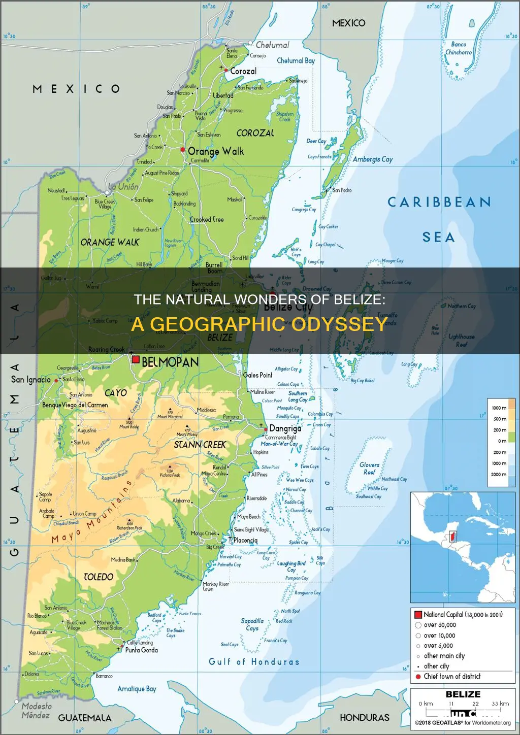 what are geographic feauters of belize