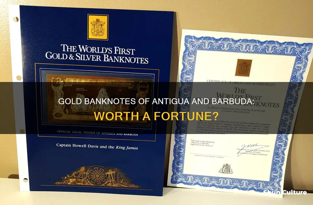 what are gold banknotes of antigua and barbuda worth