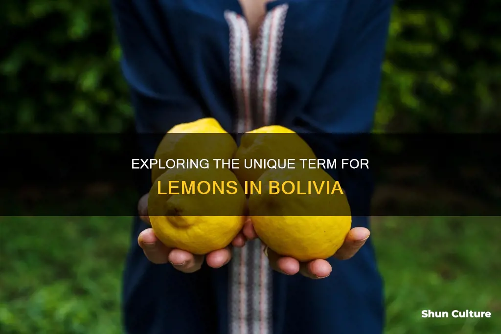 what are lemons called in bolivia