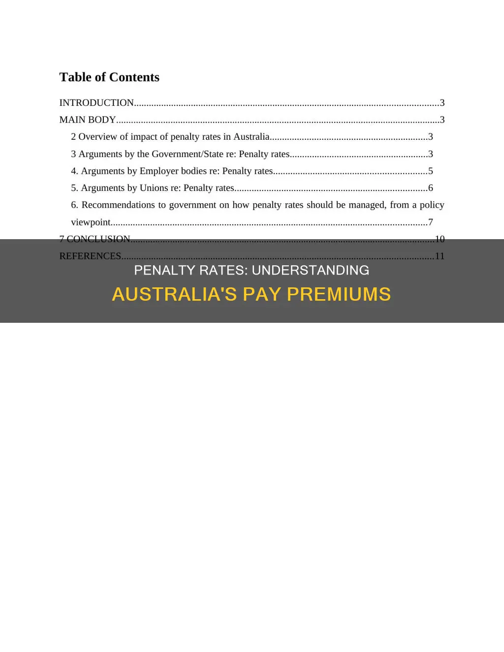 what are penalty rates in australia