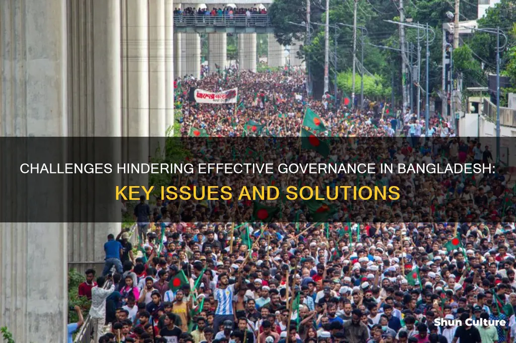 what are the challenges of good governance in bangladesh