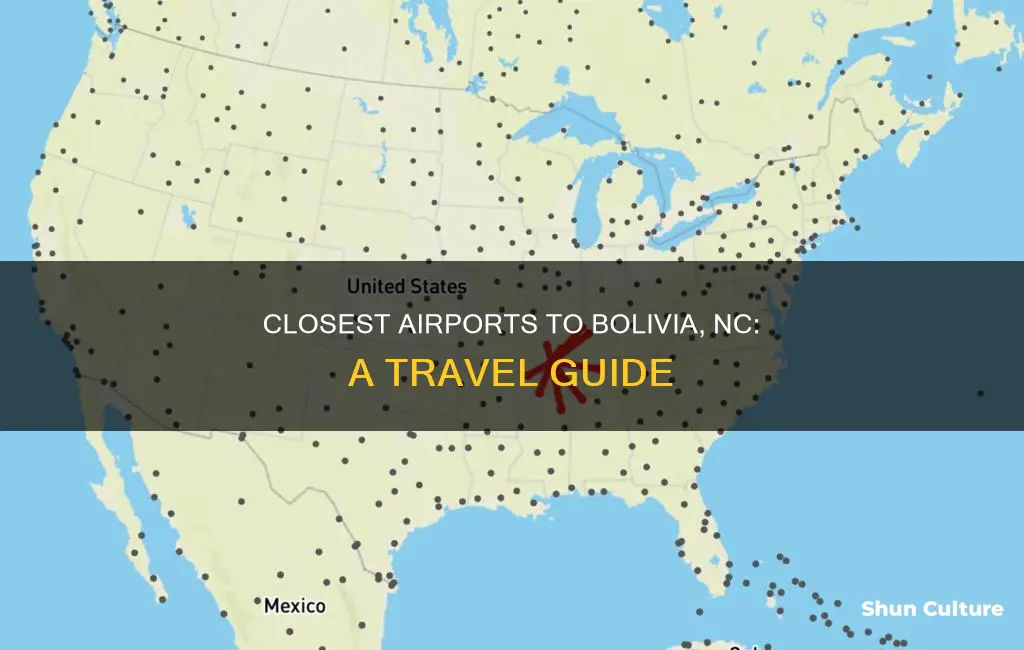 what are the closest airport to bolivia nc