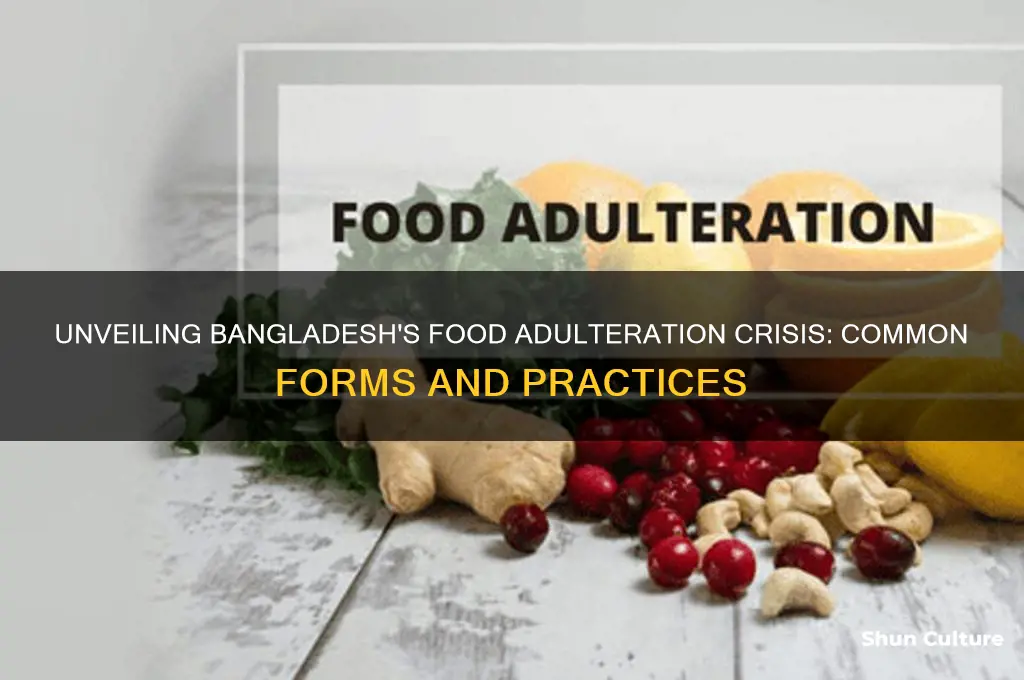 what are the forms of food adulteration in bangladesh