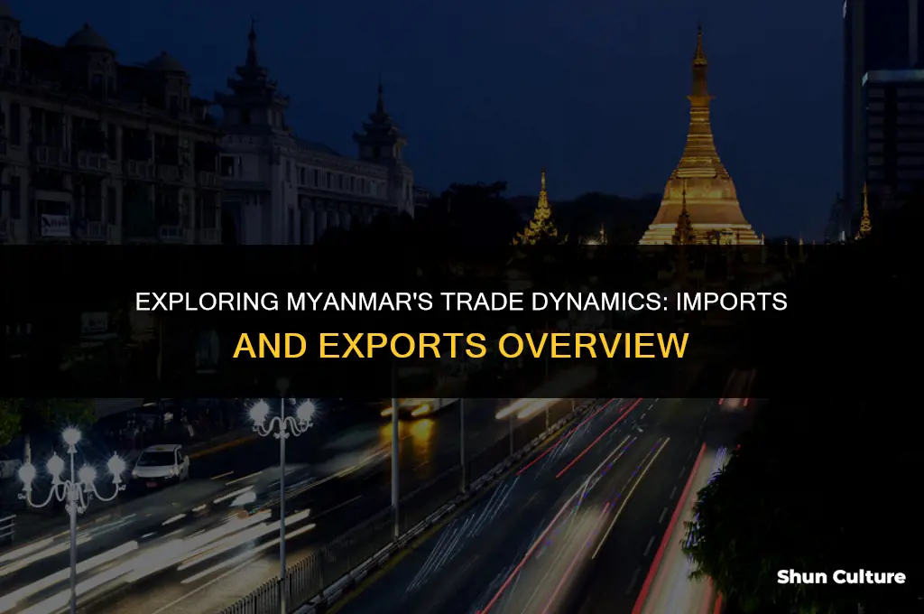 what are the imports and exports burma