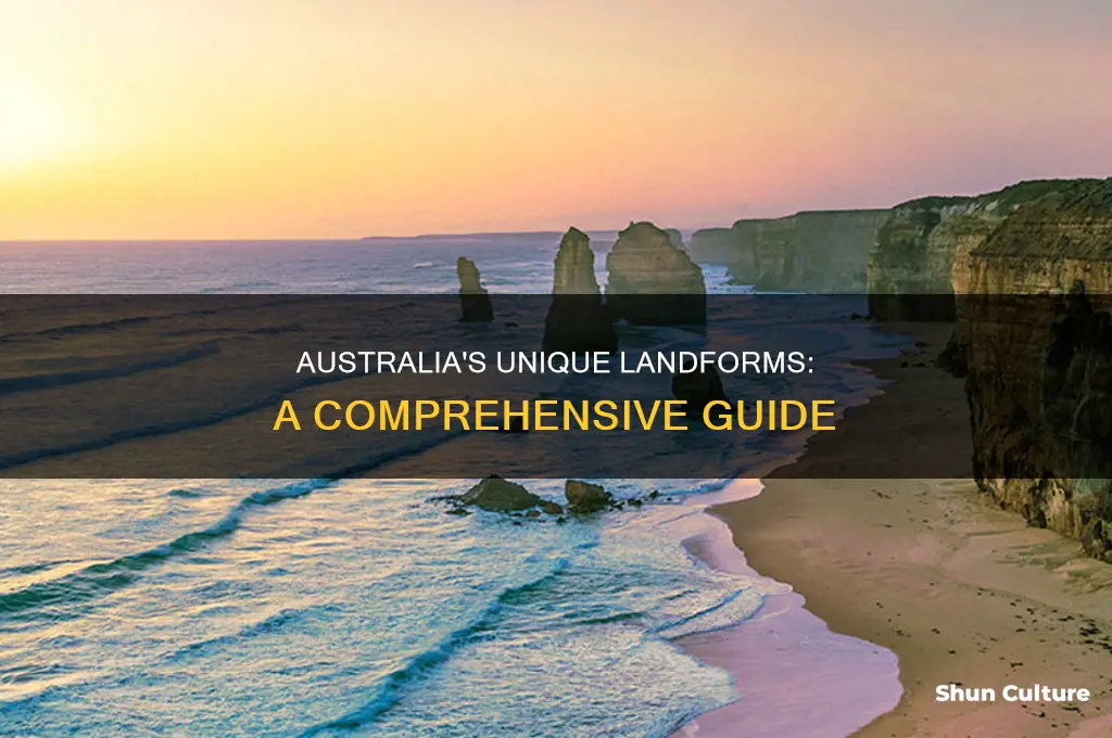 what are the landforms like in australia