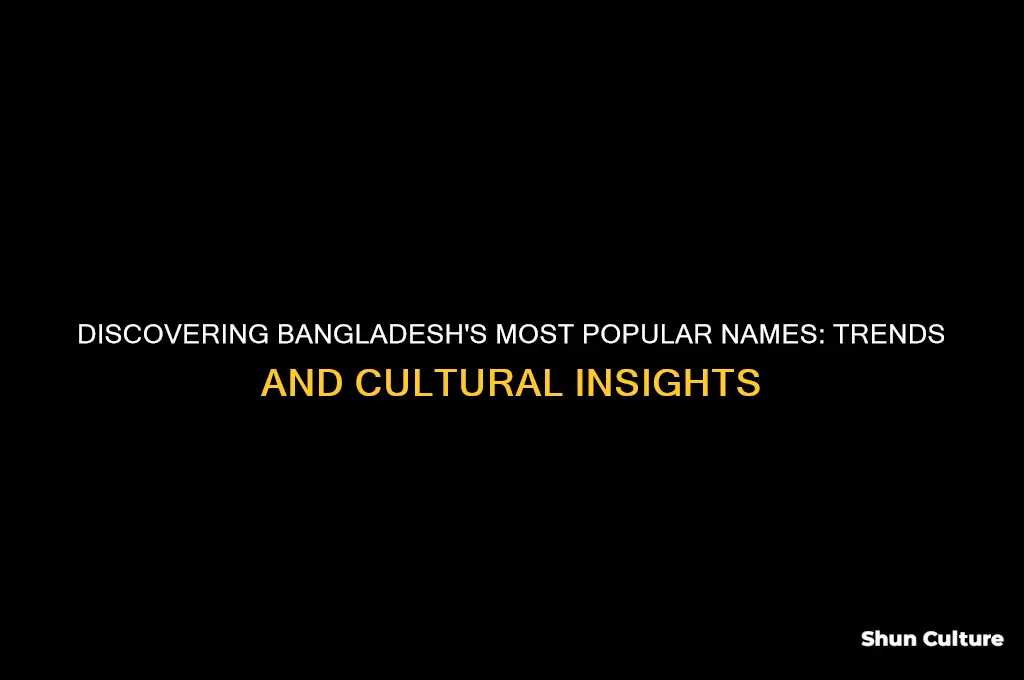 what are the most popular names in bangladesh