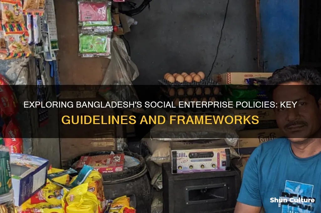 what are the policies relevant to social enterprises in bangladesh
