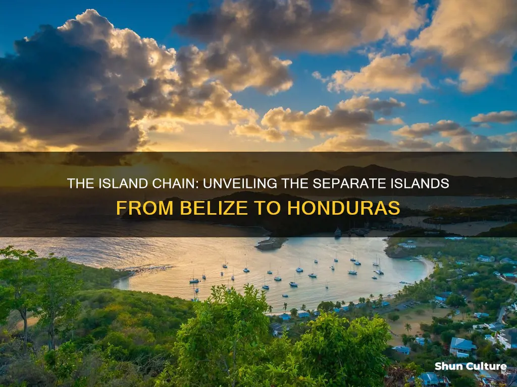 what are the separate islands from belize down to honduras