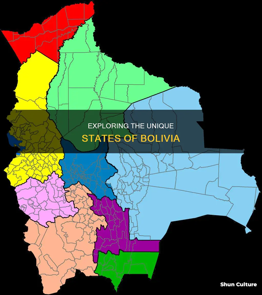 what are the states in bolivia