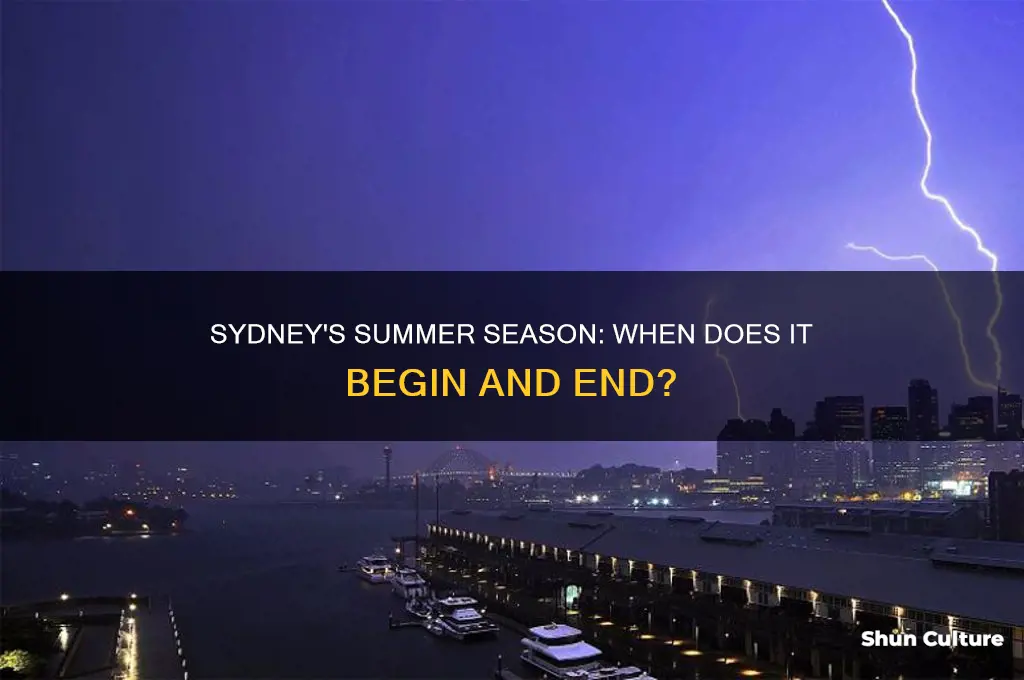 what are the summer months in sydney australia