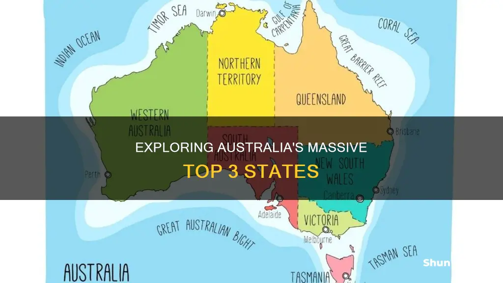 what are the three largest states in australia