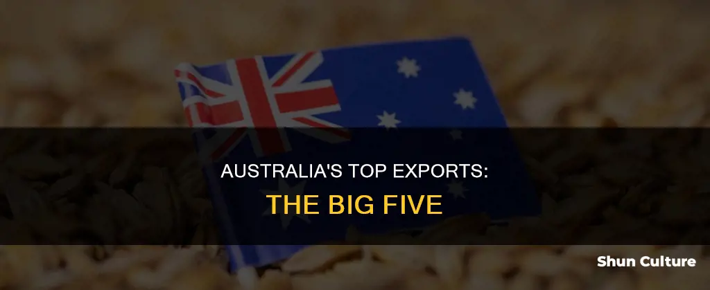 what are the top 5 exports of goods from australia