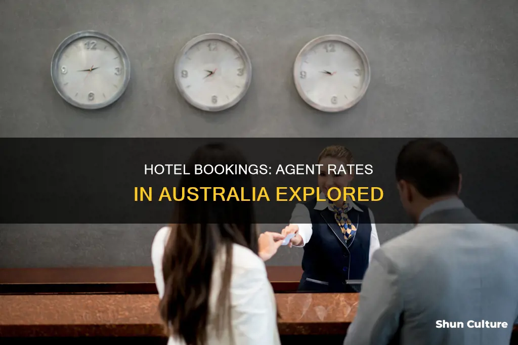 what are typical agent rates for hotel bookings in australia
