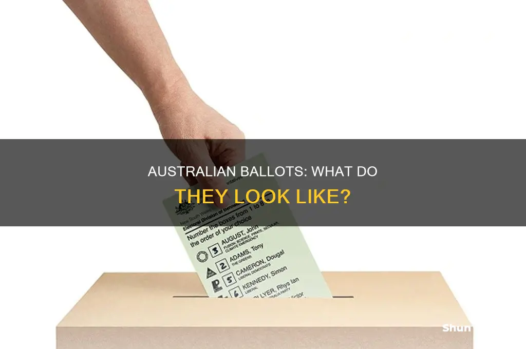what australian ballots look like