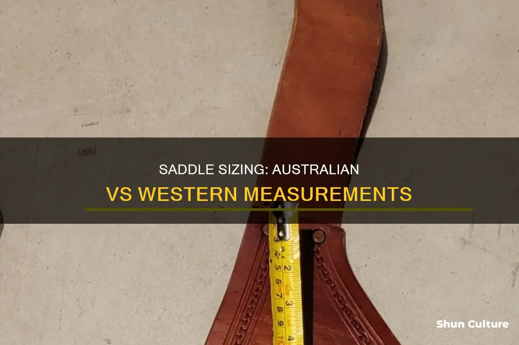 what australian saddle measurement equals a 15 inch western