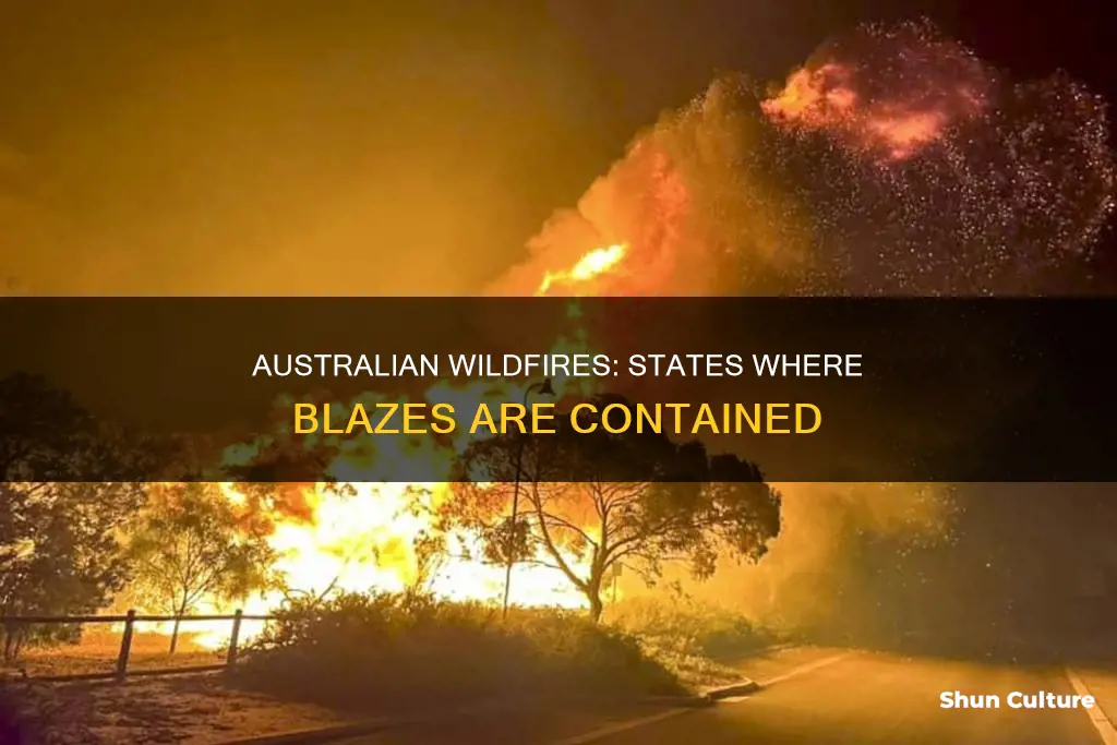 what australian state are all major wildfires contained