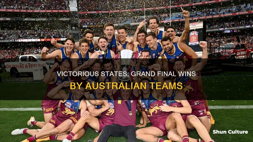 what australian state has wontthe most grand finals