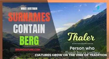 Austrian Surnames: Exploring the Prevalence of 'Berg' in Last Names