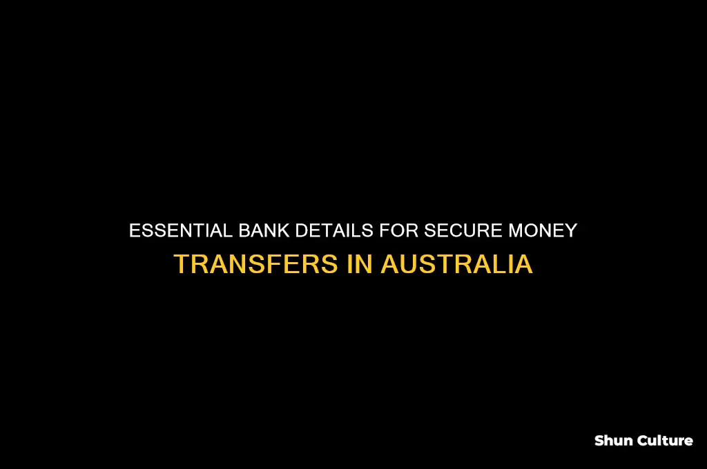 what bank details are needed to transfer money australia