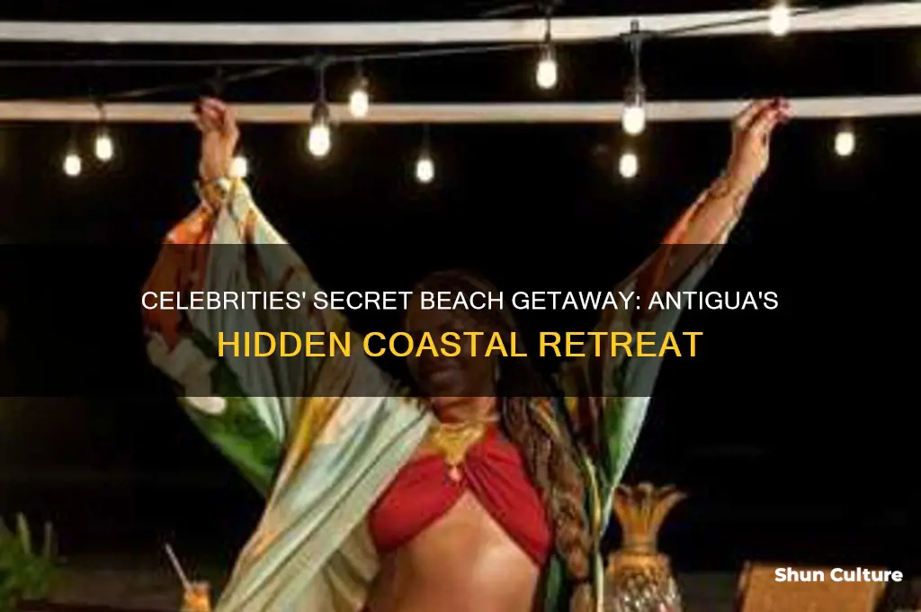 what beach does celebrity use for beach break in antigua