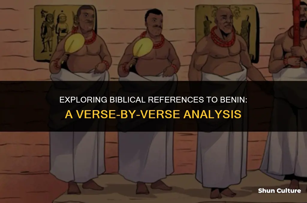 what bible verse says about benin