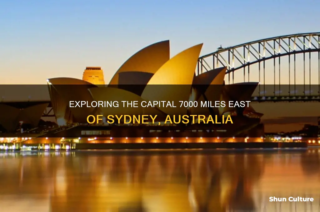 what capital is 7000 miles east of sydney australia