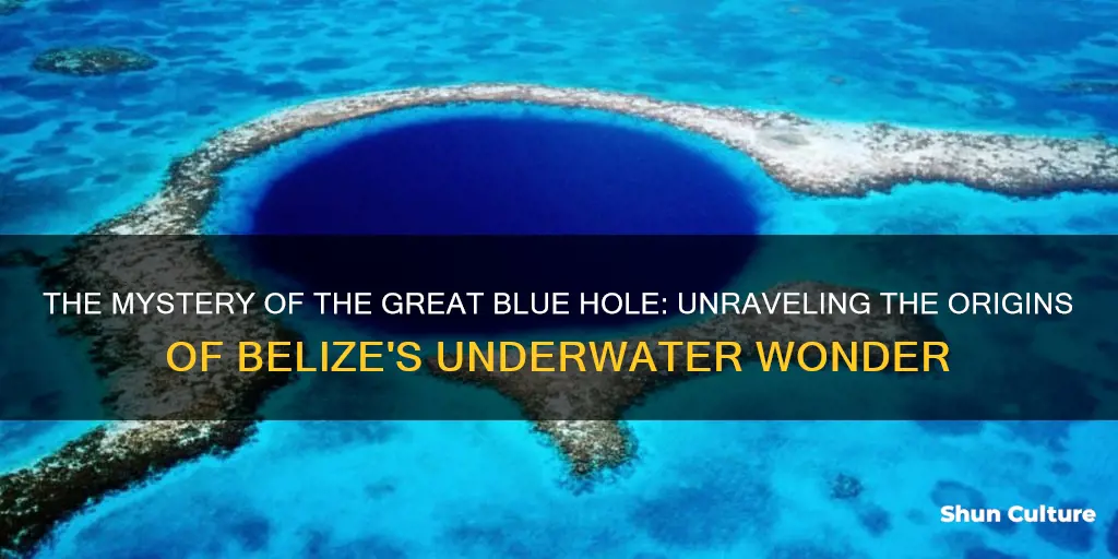 what caused the big blue hole in belize