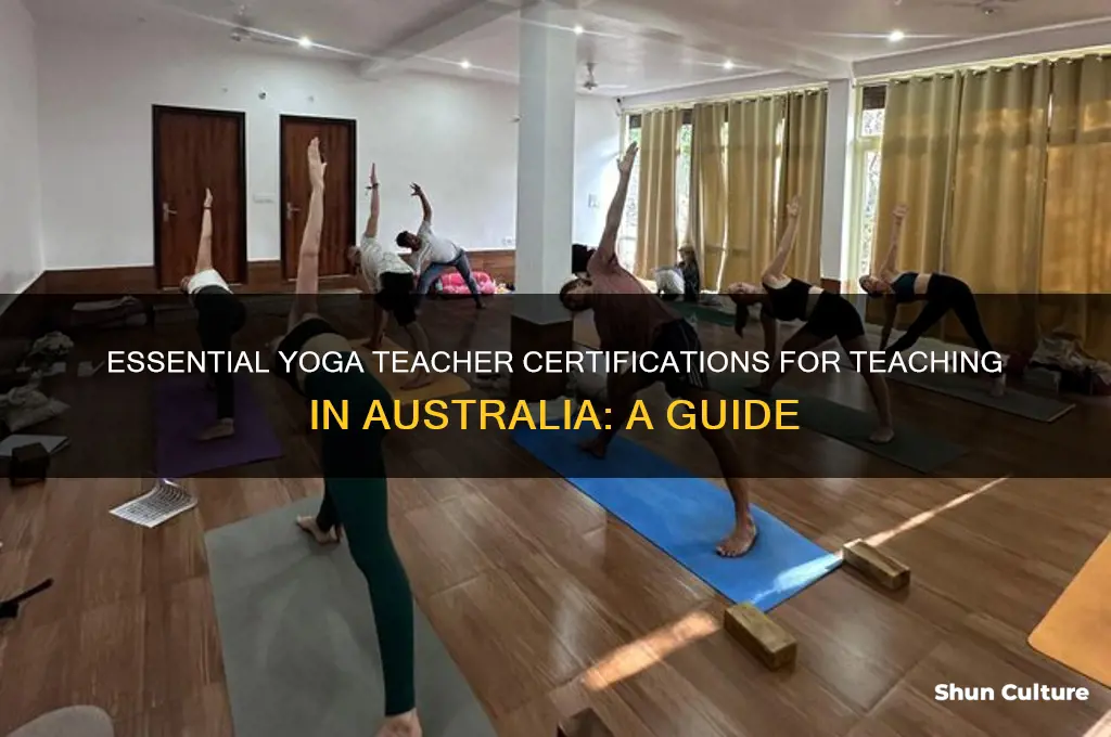 what certification do you need to teach yoga in australia