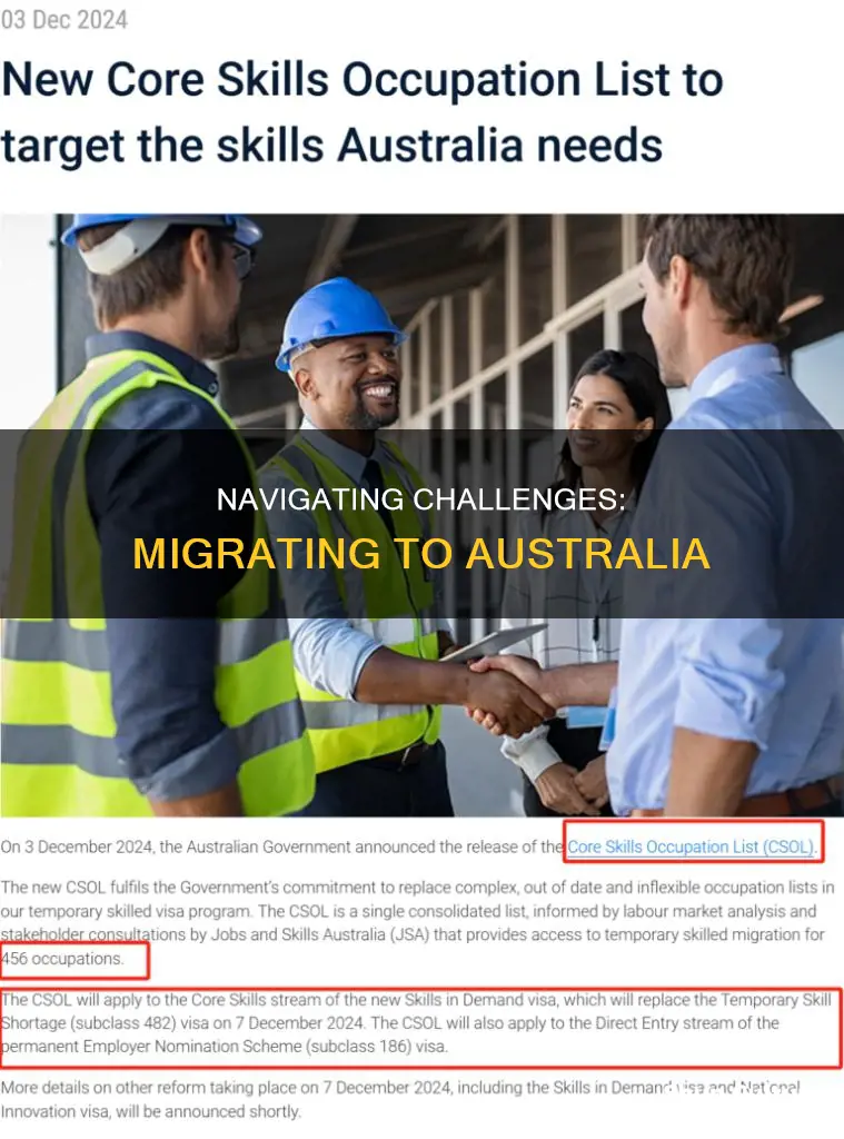 what challenges do people face when migrating to australia