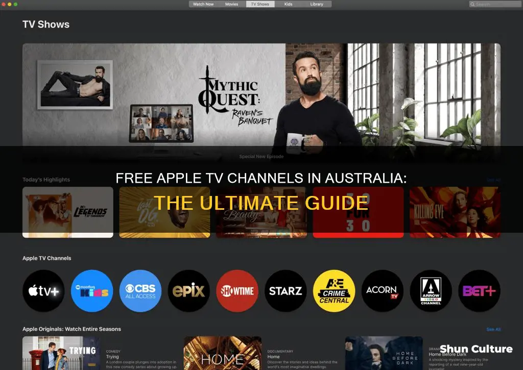 what channels are free on apple tv in australia