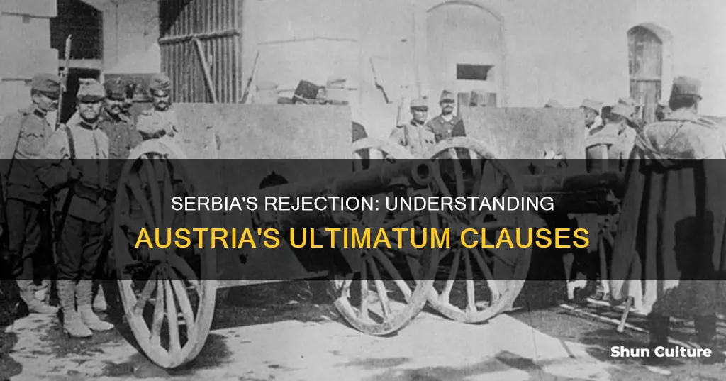 what clauses did serbia reject in austria ultiumituim