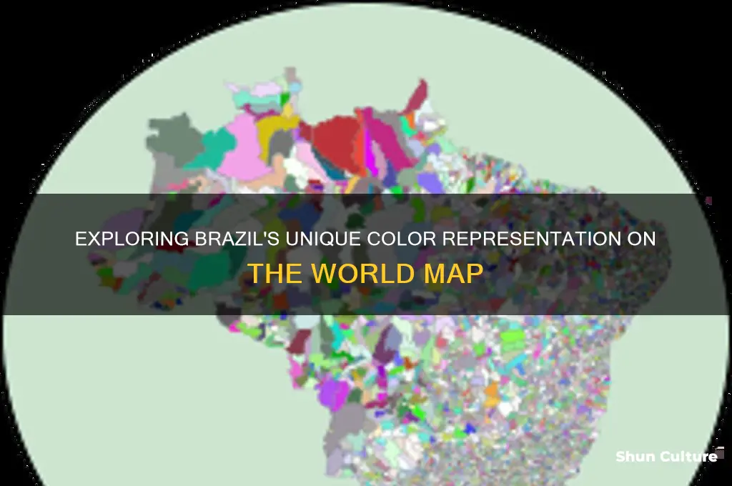what color is brazil on the world map