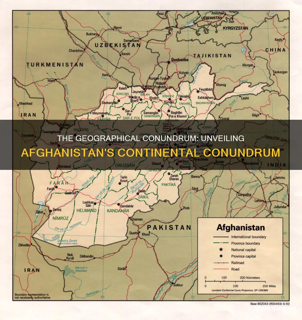 what continent is afghanistan on