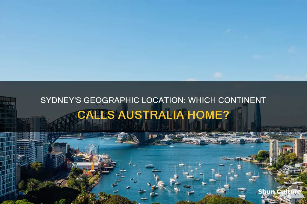 what continent is sydney australia in