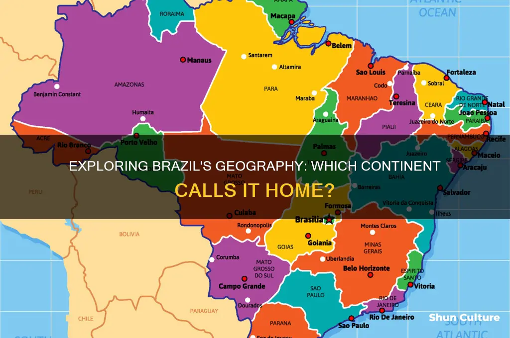 what continent is the country of brazil located
