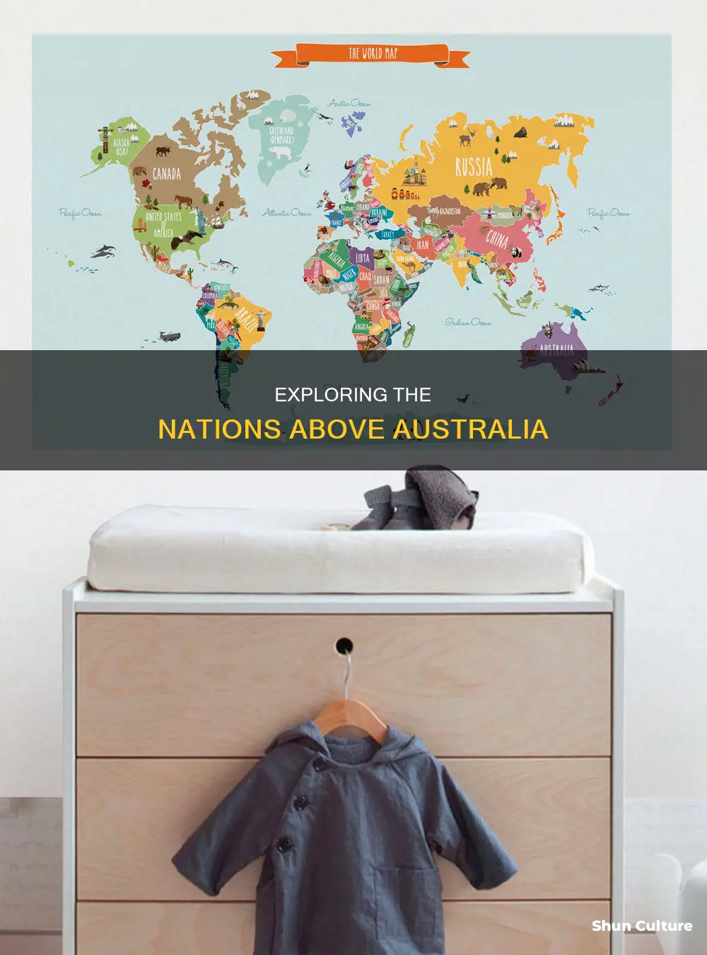 what countries above australia