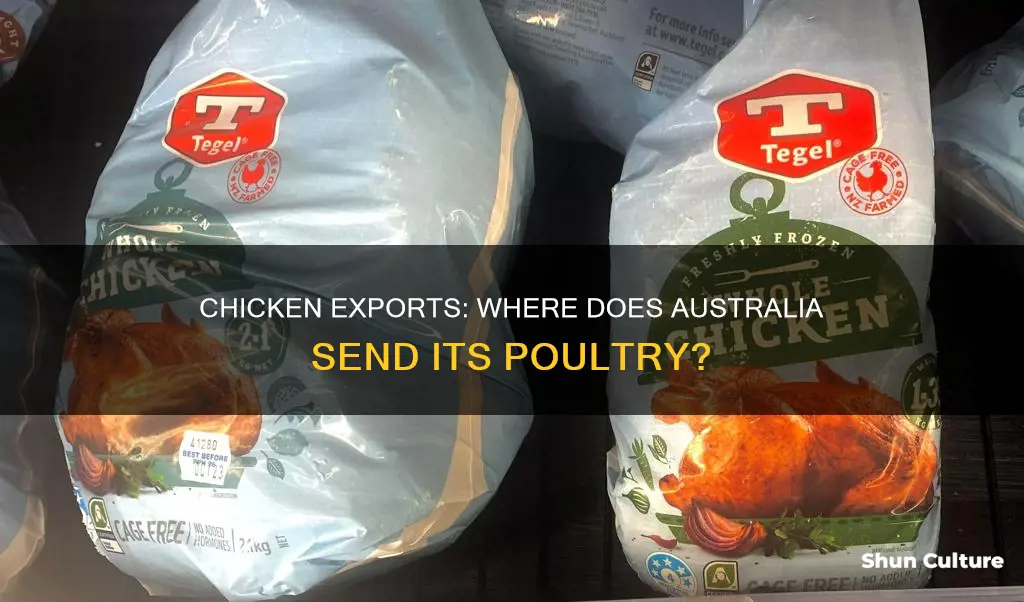 what countries does australia export chicken to