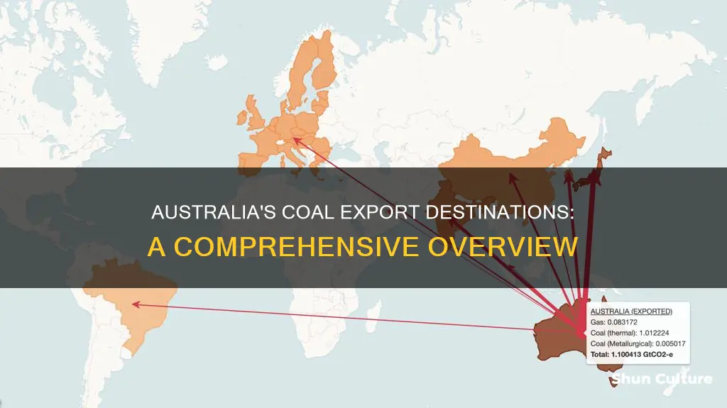 what countries does australia export coal to