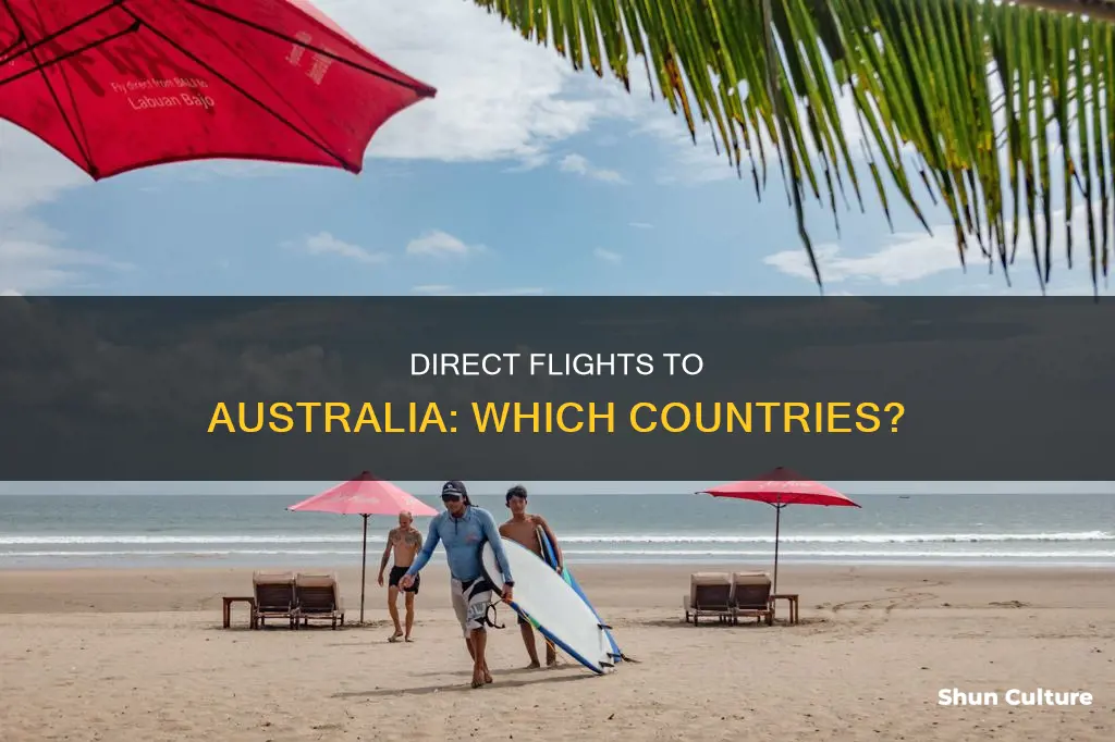 what countries fly direct to australia