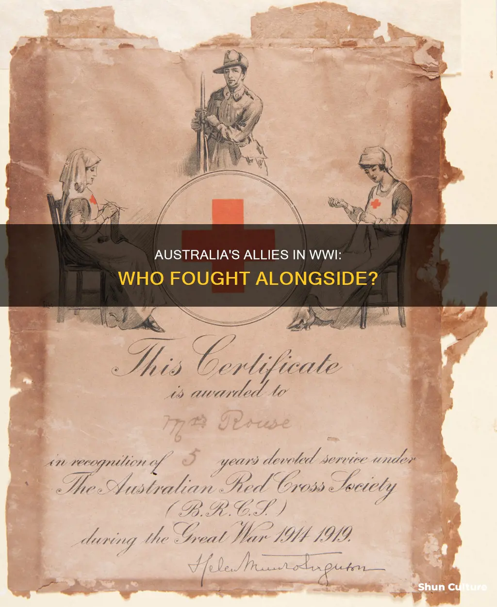 what countries were allied with australia in ww1
