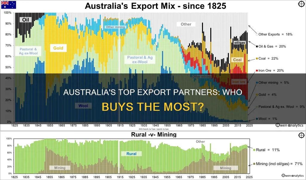what country does australia mostly sell its goods to