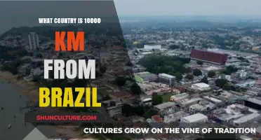 Exploring Distant Lands: Which Country Lies 10,000 km from Brazil?